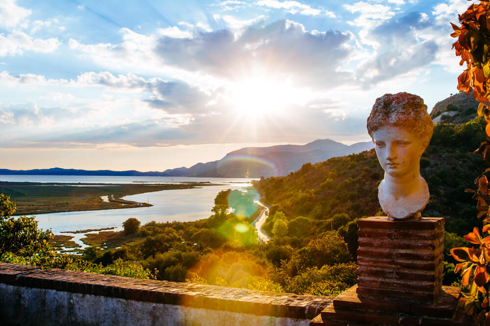 Butrint at Sunset and Corfu Island (Greece)