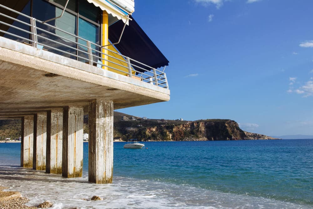 Restaurant Hanging Over the Beach in Himara