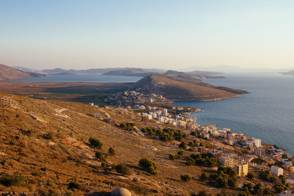 Southern Saranda with Ksamil and Greece in the Distance