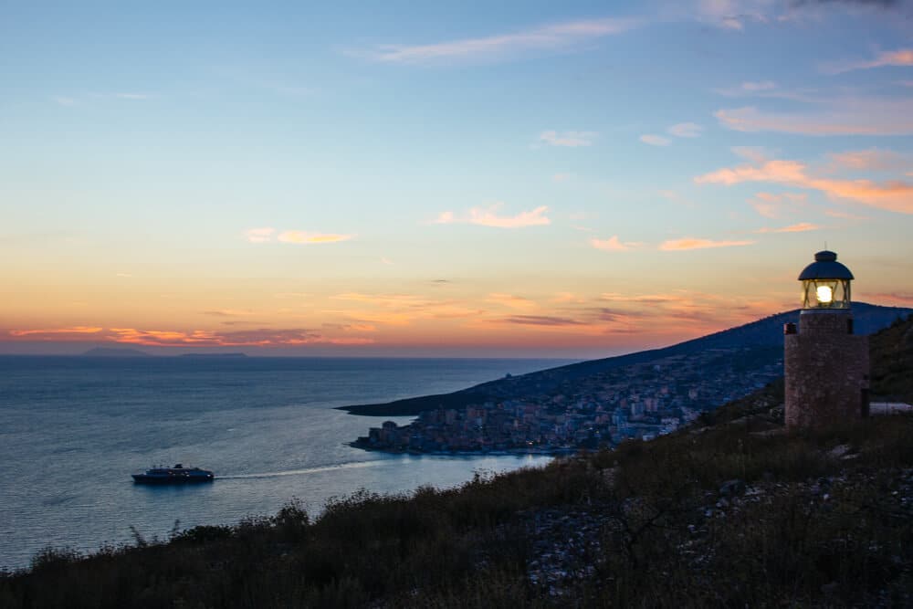 Sunset from Saranda's Castle