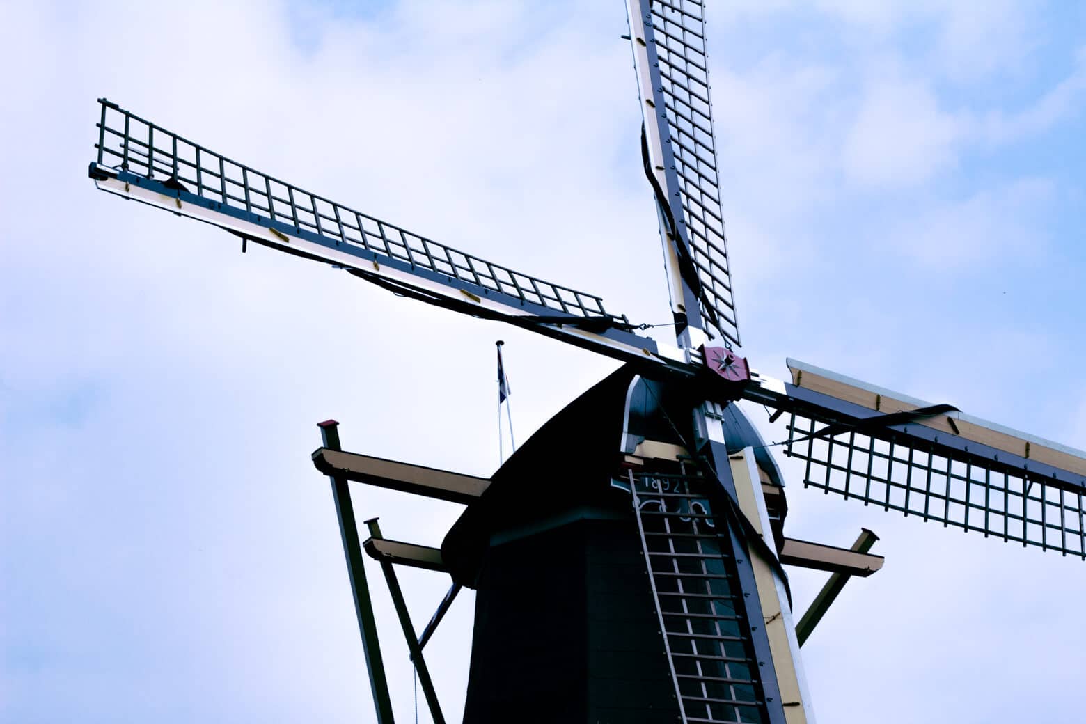 Dutch Windmill at Keukenhof in the Netherlands