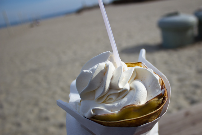 Nutella and Chantilly Cream Crepe by the Beach