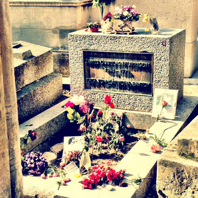Photo of Jim Morrison's Grave at Pere Lachaise Photo of Jim Morrison's Grave at Pere Lachaise
