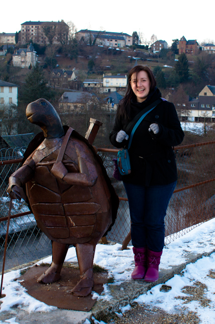 Quirky Turtle Statue in Uzerche