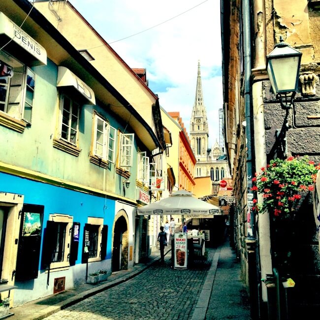 Leaving Zagreb's Old Town for Bosnia