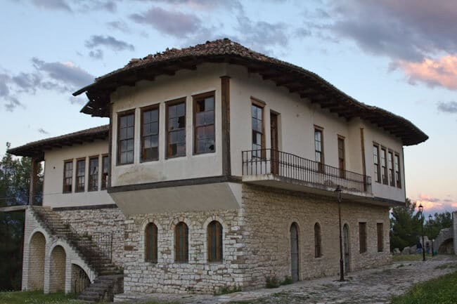 Ottoman Style Buiding in Berat Castle Ottoman Style Buiding in Berat Castle