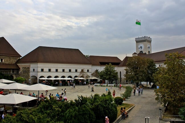 Ljubljana Castle on a Cloudy Day