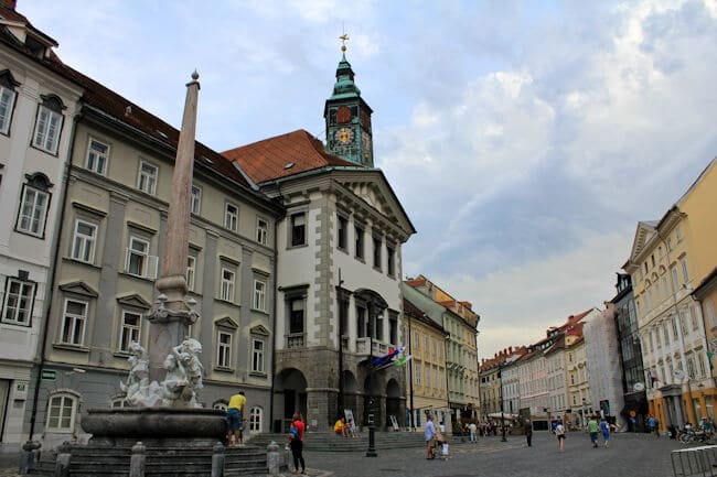 Pedestrian Street in Ljubljana