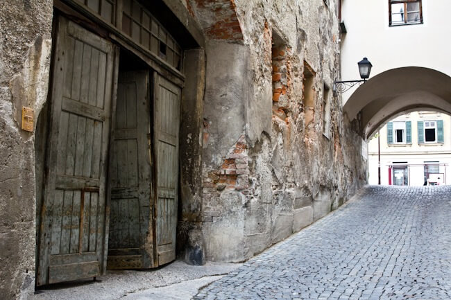 The streets of Lent in Maribor, Slovenia The streets of Lent in Maribor, Slovenia