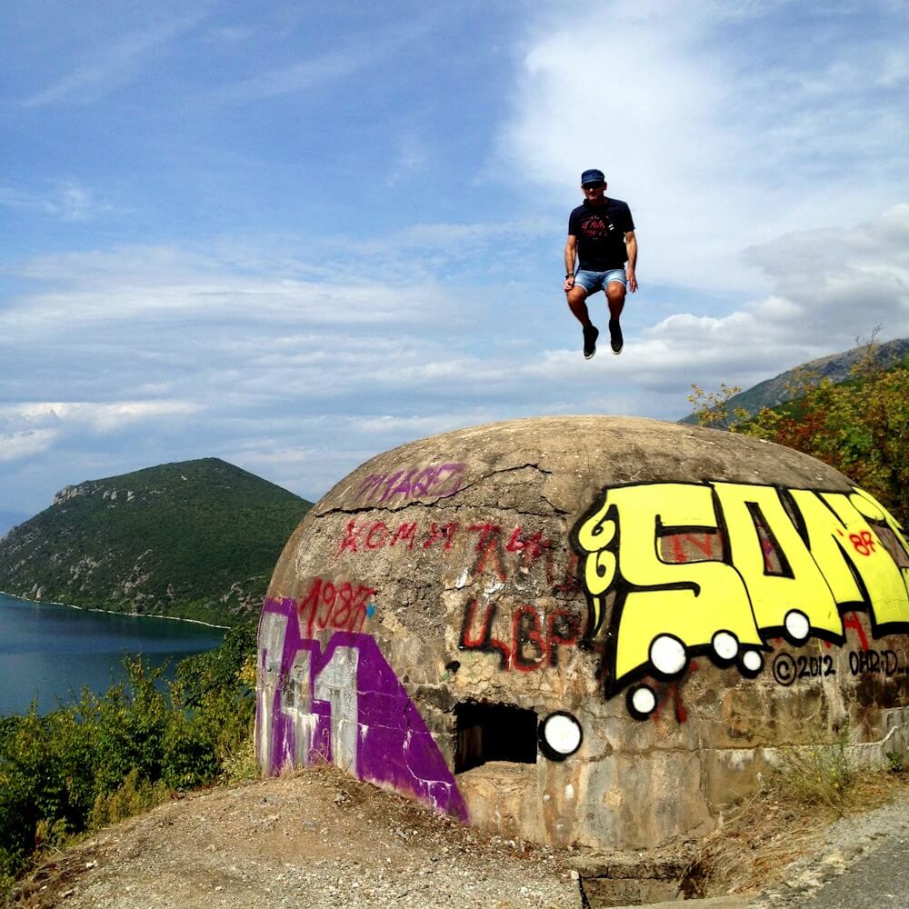 Bunker fun at Lake Ohrid in Macedonia Bunker fun at Lake Ohrid in Macedonia