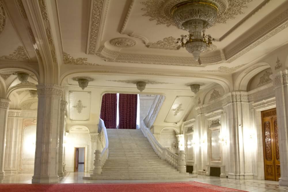 Typical marble staircase in the parliament