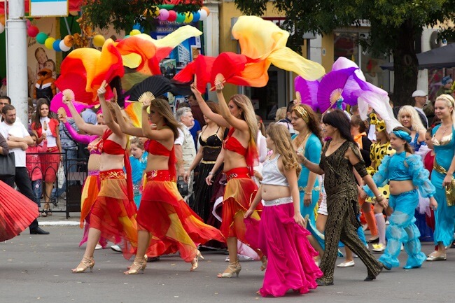 Belly Dancing in the Street in Tiraspol Belly Dancing in the Street in Tiraspol