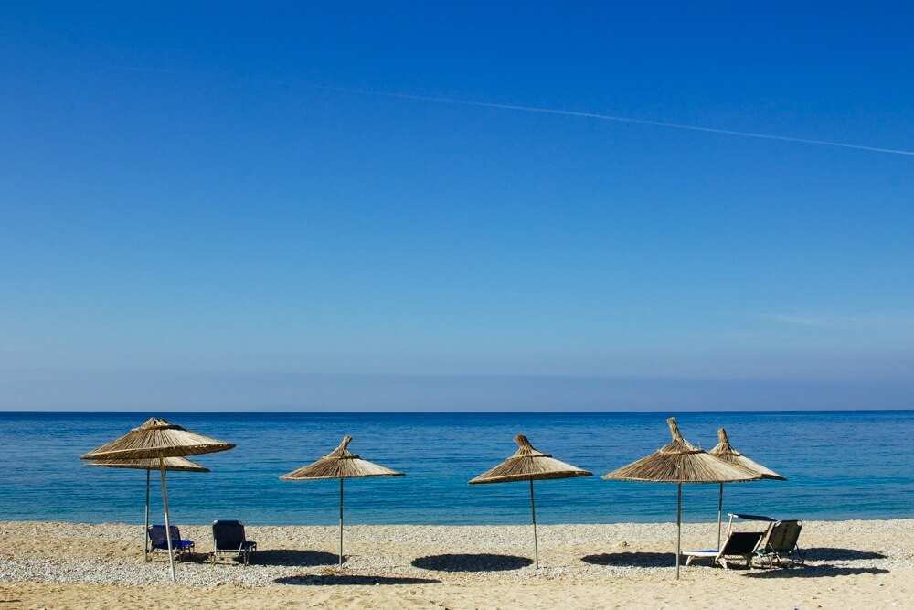Himara Beach in September Himara Beach in September