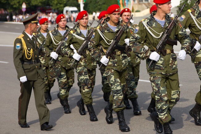 Military Parade in Tiraspol Transnistria