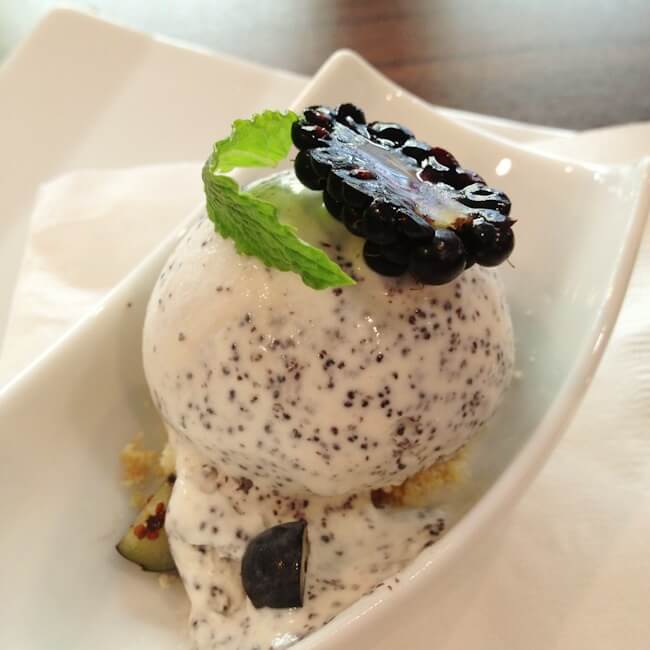 Poppy Seed Ice Cream at Cafe Slovan Poppy Seed Ice Cream at Cafe Slovan