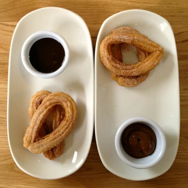 Churros with cajeta at Lupita East Churros with cajeta at Lupita East