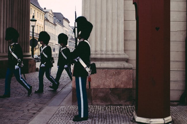 Changing of the guard in Copenhagen Denmark