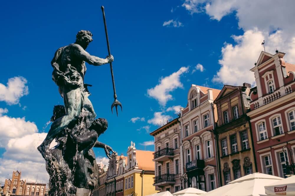 Market Square Fountain in Poznan Market Square Fountain in Poznan