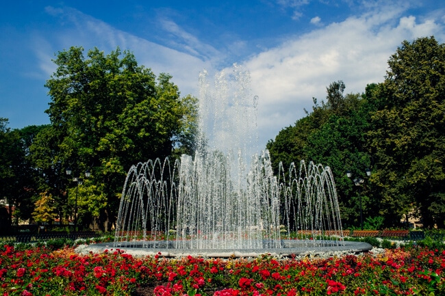 Fountain in Bernardine Gardens Vilnius