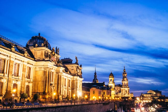 Dresden's Skyline at Sunset