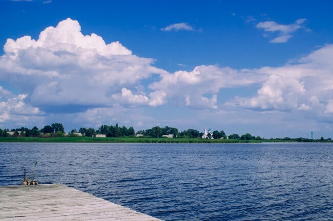 Pechory, the capital of Setomaa in the distance in Russia.