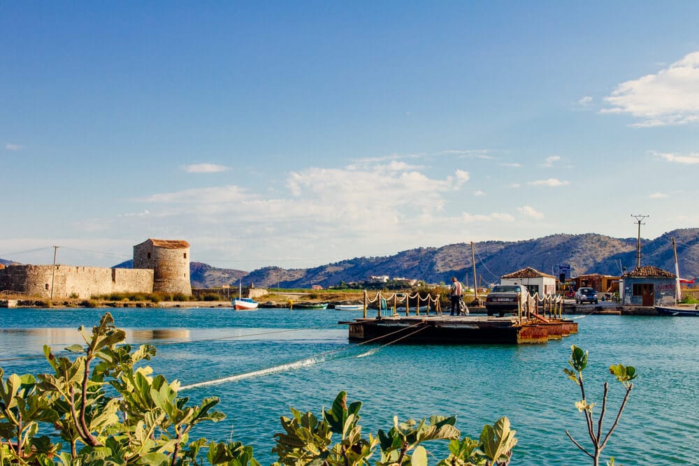 Albanian Car Ferry in Butrint