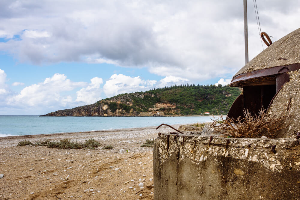 Bunker on the Beach in Himara