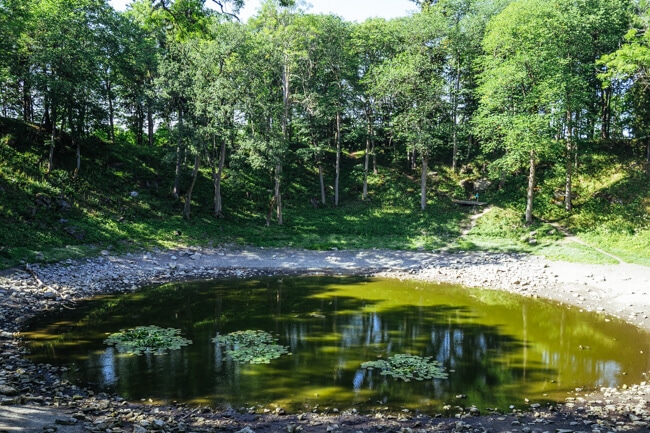 Kaali Meteor Crater on Saaremaa Island Estonia