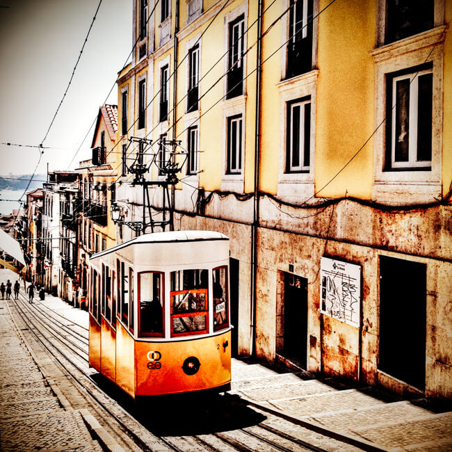 Vintage Tram in Lisbon