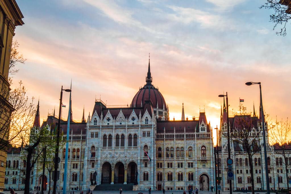 Hungarian Parliament at Sunset