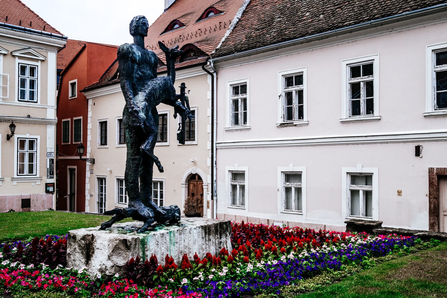 Vienna Gate Square in Gyor Hungary