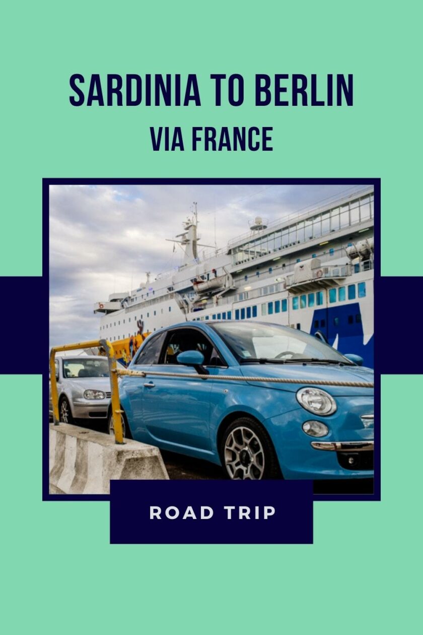 Fiat 500 at the ferry port in Sardinia